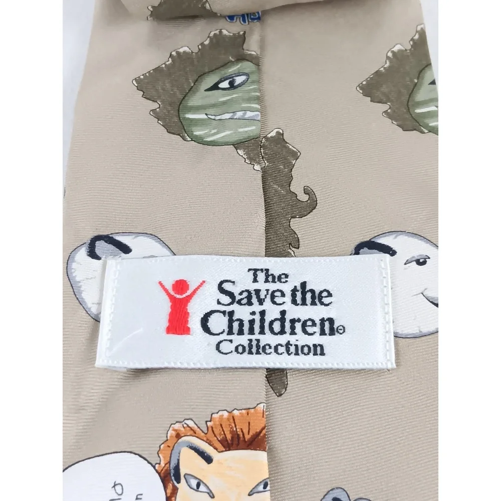 VINTAGE Save the Children Silk Tie 60